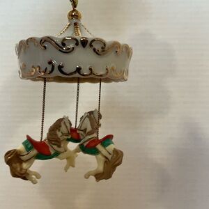 LENOX handcrafted Carousel Horse hanging tree Ornament Christmas England  2.5”
